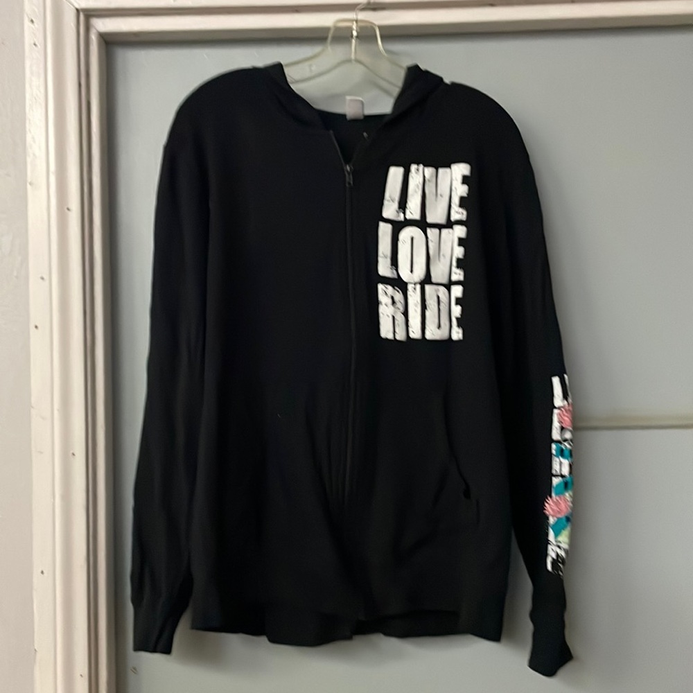 Women’s XL thin hoodie Live Love Ride